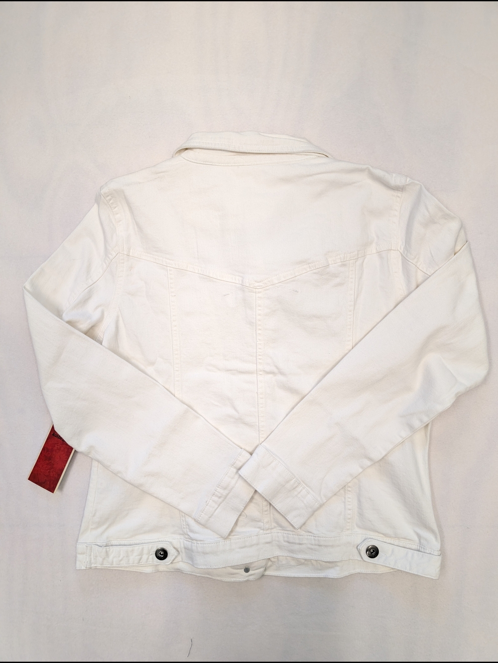 Wrangler Women's White Denim Jacket with Button-Front - Picture 4 of 4
